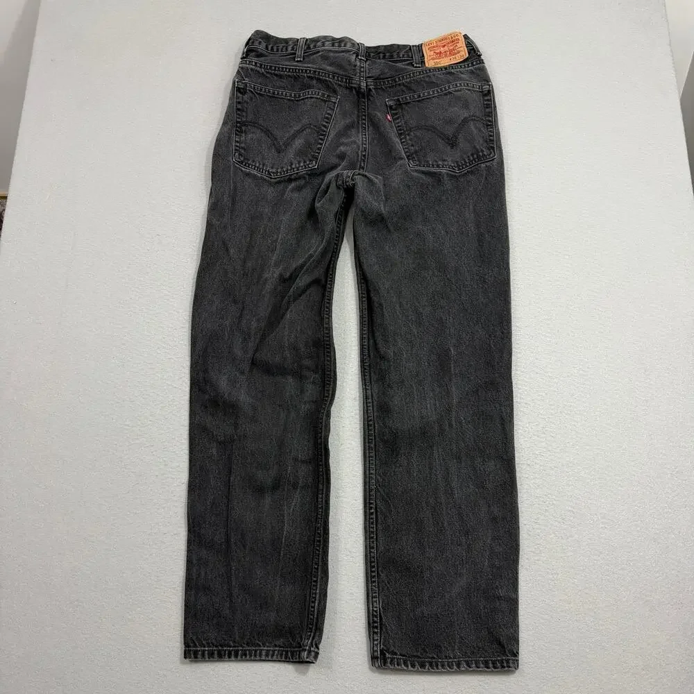 Vintage Levis 550 Relaxed Fit Jeans Men's 38x34 (Fits 36x33) Black y2k 2008